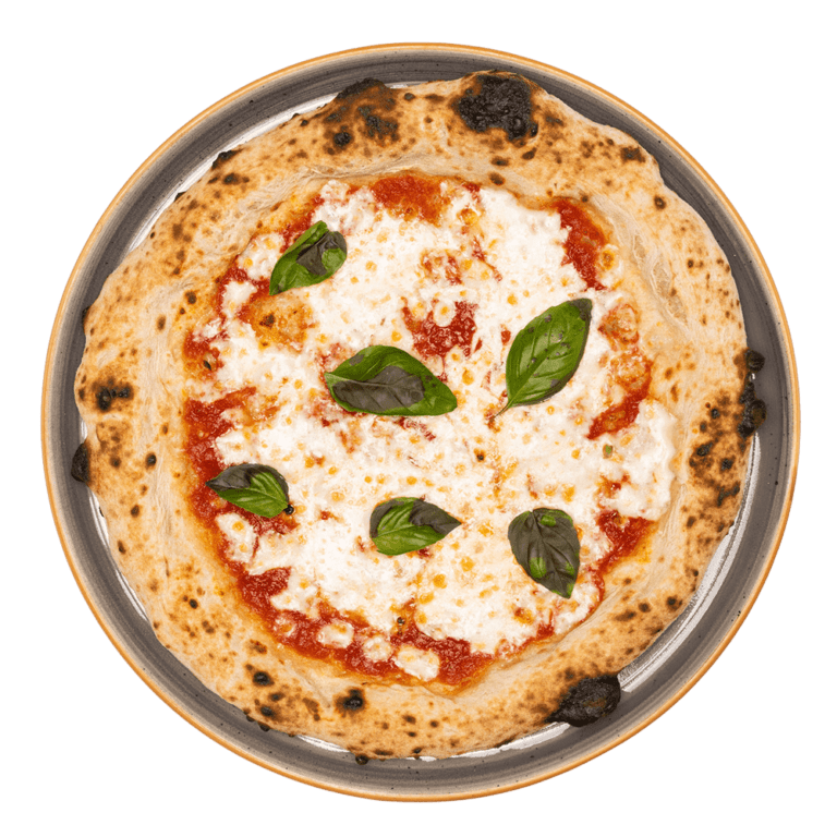 pizza margherita basilico pomodoro mozzarella fermento fedeli alla pizza pizzeria vittoria.
